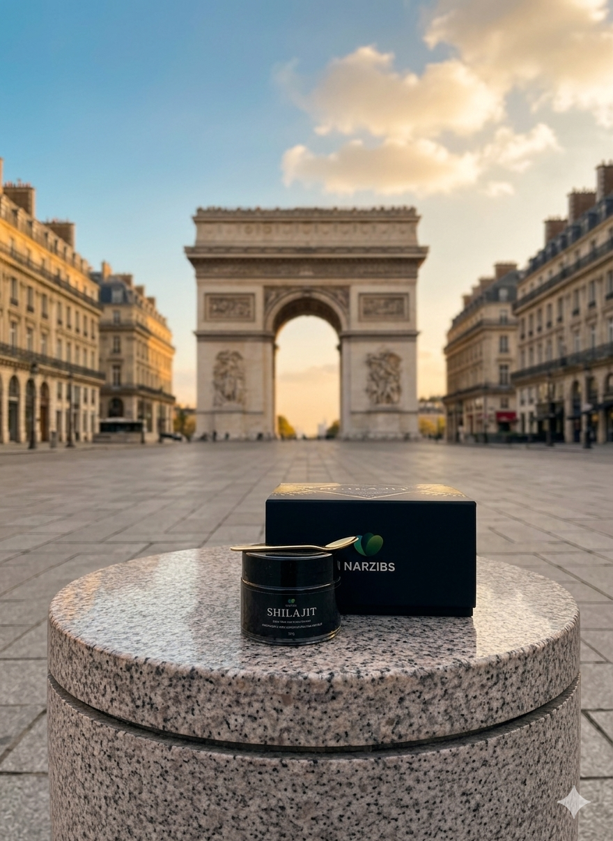 Narzibs Shilajit Paris Arc de Triomphe
